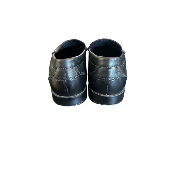 Rockport Loafers Mens 10 Black Leather Slip On Shoes Classic Preppy Comfort main image 4